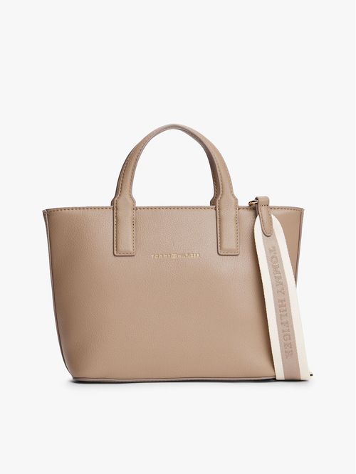 CARTERA TOTE CON CORREA CRUZADA TEXTIL