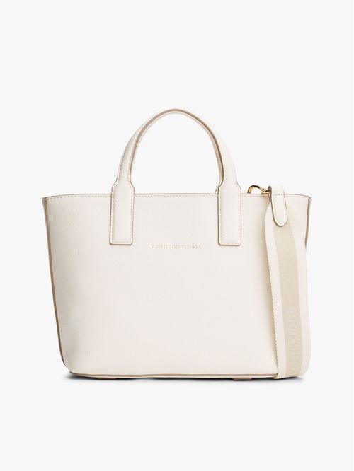CARTERA TOTE CON CORREA CRUZADA TEXTIL