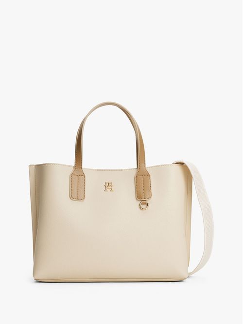 CARTERA TOTE CON PLACA DEL MONOGRAMA TH