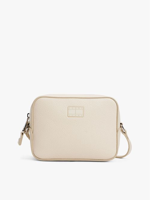 CARTERA CRUZADA CON INSIGNIA TONAL