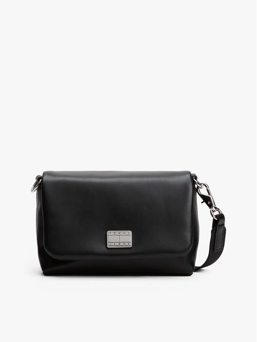 CARTERA CRUZADA CON LOGO METÁLICO