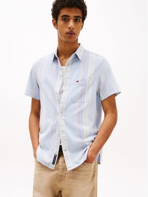 CAMISA TEXTURIZADA DE MANGA CORTA