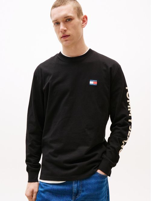 CAMISETA DE CORTE REGULAR CON LOGO VERTICAL