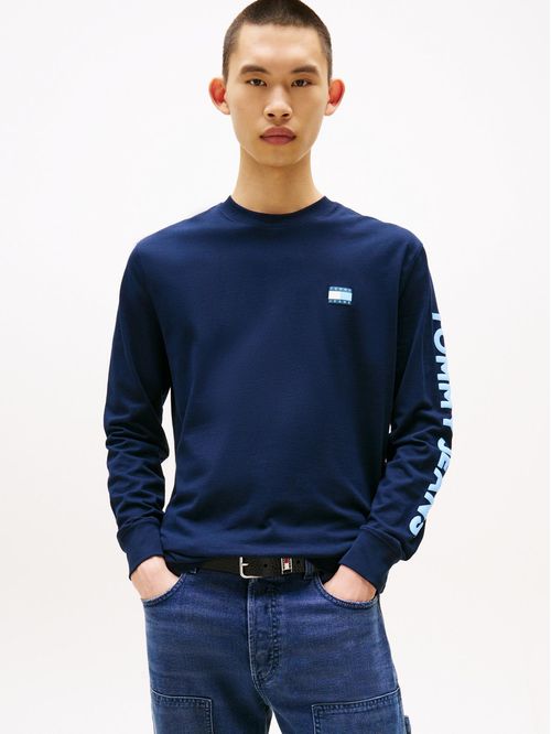 CAMISETA DE CORTE REGULAR CON LOGO VERTICAL