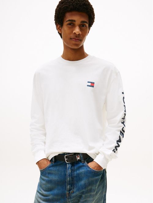 CAMISETA DE CORTE REGULAR CON LOGO VERTICAL