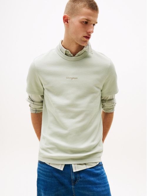 CAMISETA WAFFLE DE CORTE SLIM