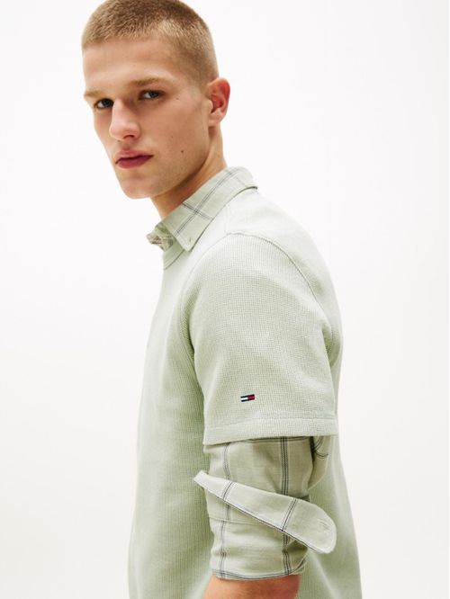CAMISETA WAFFLE DE CORTE SLIM