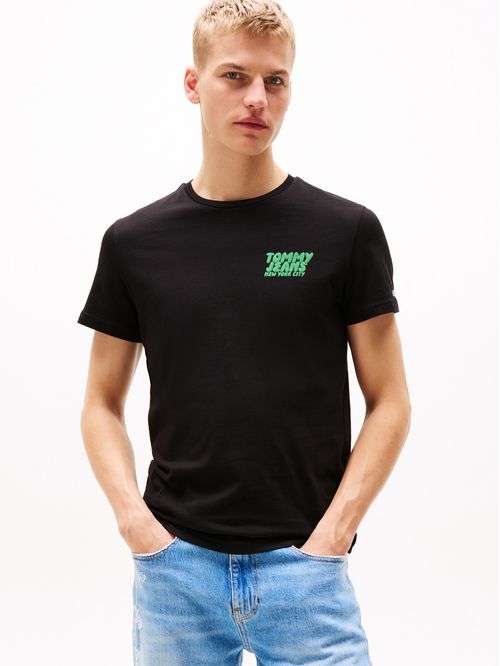 CAMISETA SLIM CON LOGO ESTILO BURBUJA