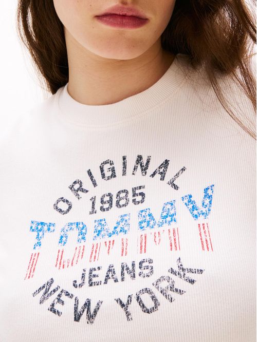 CAMISETA ACANALADA CON LOGO NEW YORK