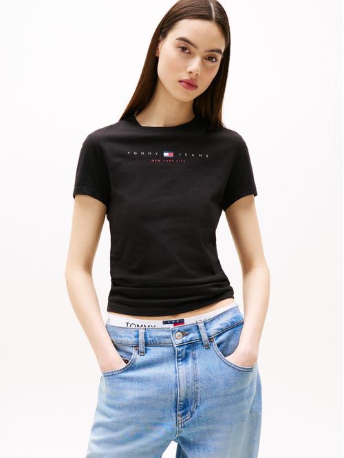 CAMISETA SLIM CON LOGO LINEAL