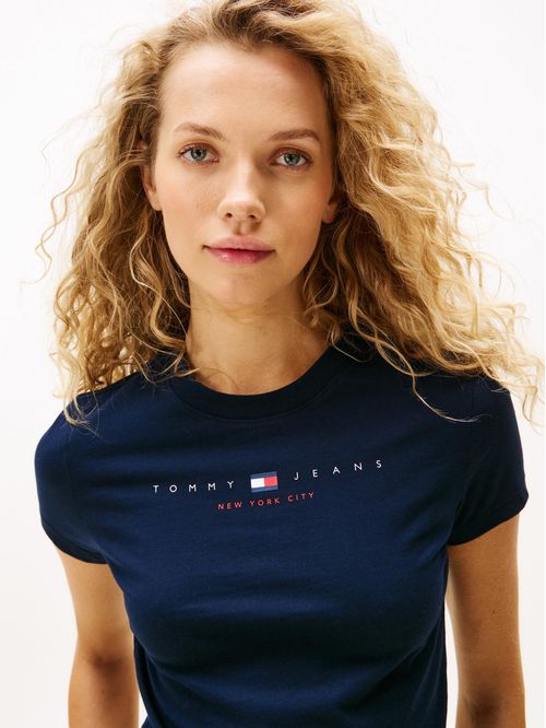CAMISETA SLIM CON LOGO LINEAL