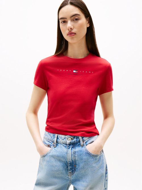 CAMISETA SLIM CON LOGO LINEAL