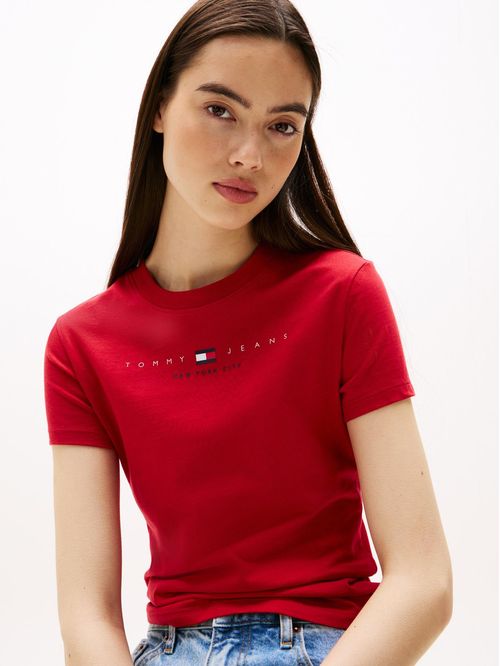 CAMISETA SLIM CON LOGO LINEAL