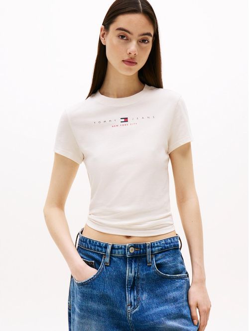 CAMISETA SLIM CON LOGO LINEAL