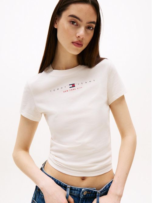 CAMISETA SLIM CON LOGO LINEAL