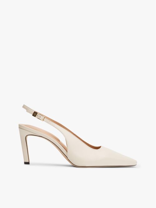 ZAPATOS DE CUERO CON TACÓN Y PUNTA FINA