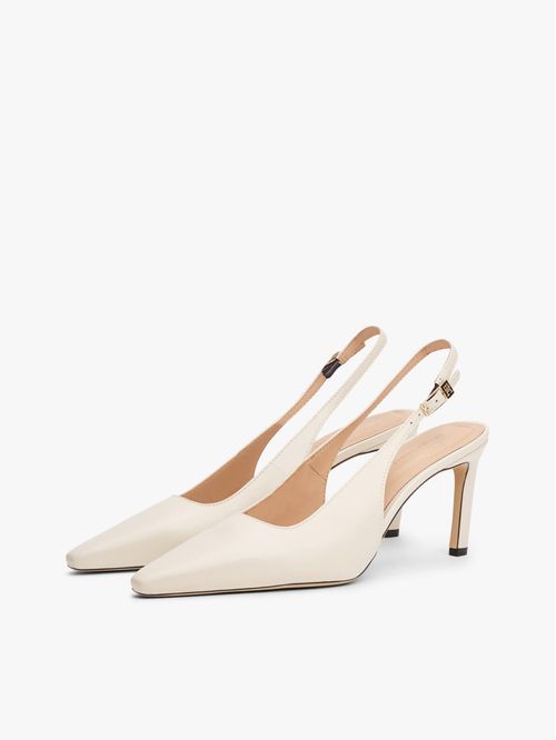 ZAPATOS DE CUERO CON TACÓN Y PUNTA FINA