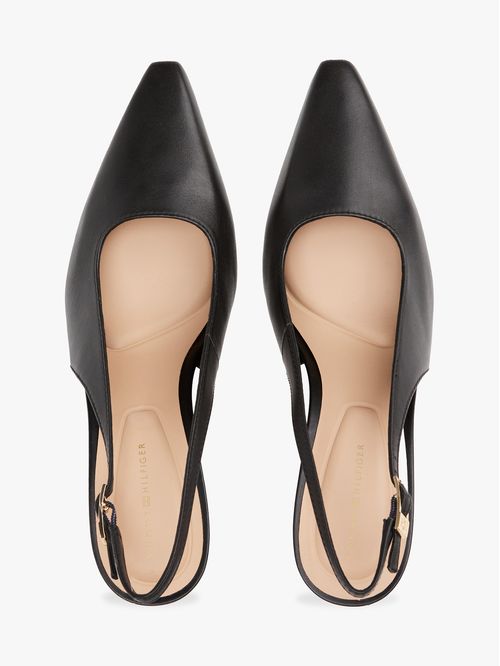 ZAPATOS DE CUERO CON TACÓN Y PUNTA FINA