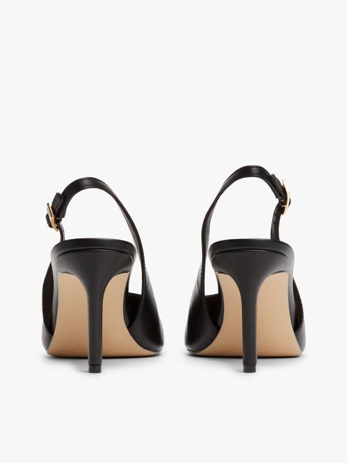 ZAPATOS DE CUERO CON TACÓN Y PUNTA FINA